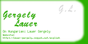 gergely lauer business card